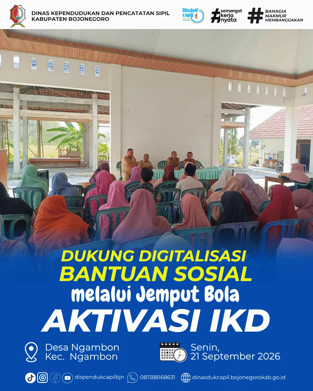 Dari Desa untuk Digitalisasi: Dukcapil Jemput Bola Aktivasi IKD di Desa Ngambon