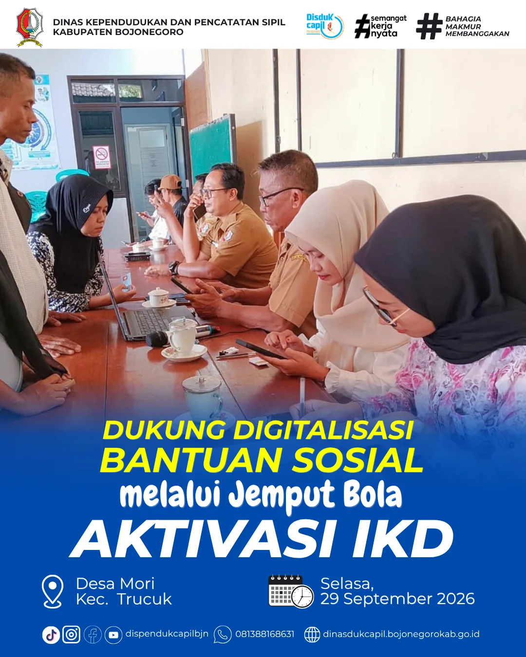 Jemput Bola Aktivasi IKD Sasar 210 KPM BLT di Desa Mori