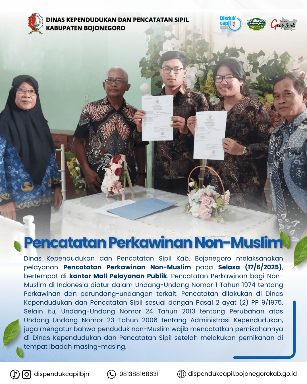 Pencatatan Perkawinan Non Musi