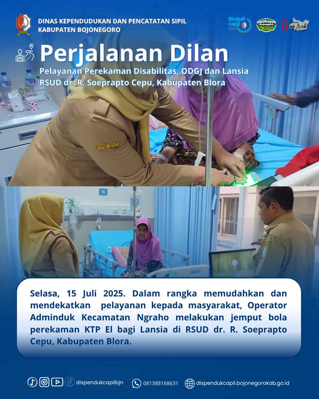 Pelayanan Jemput Bola Lansia di RSUD RSUD dr. R. Soeprapto Cepu Blora