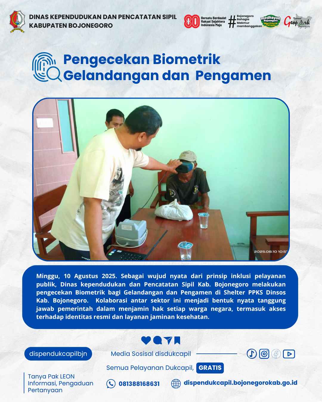 Identitas untuk Semua: Pengecekan Biometrik Gelandangan dan Pengamen