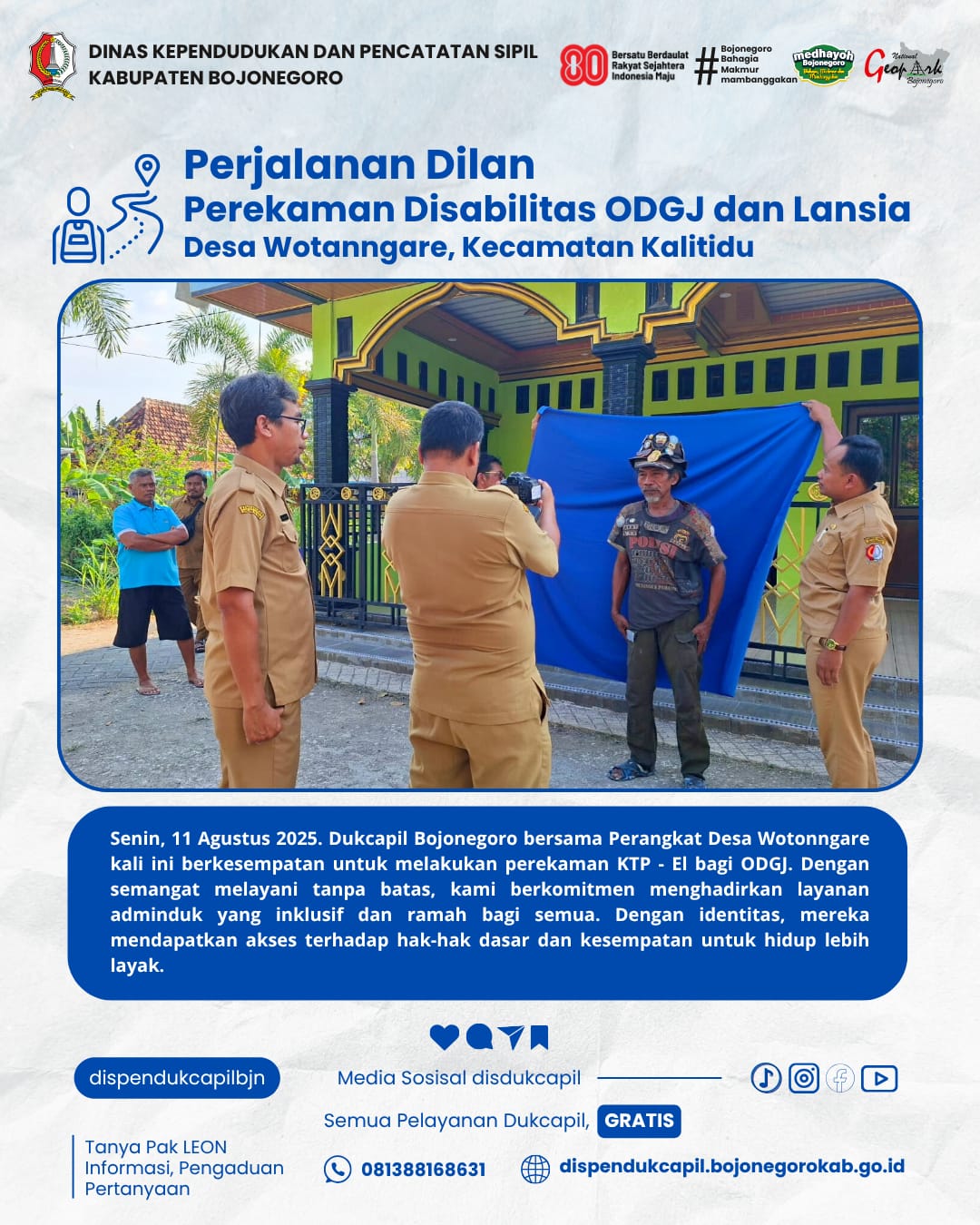 ODGJ di Desa Wotanngare Dapatkan Layanan Perekaman KTP-el
