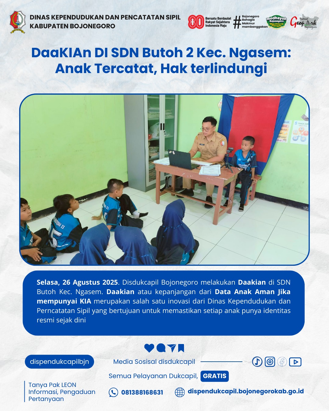 Jemput Bola Perekaman KIA di Desa SDN , Wujudkan Layanan Adminduk Dekat dengan Masyarakat