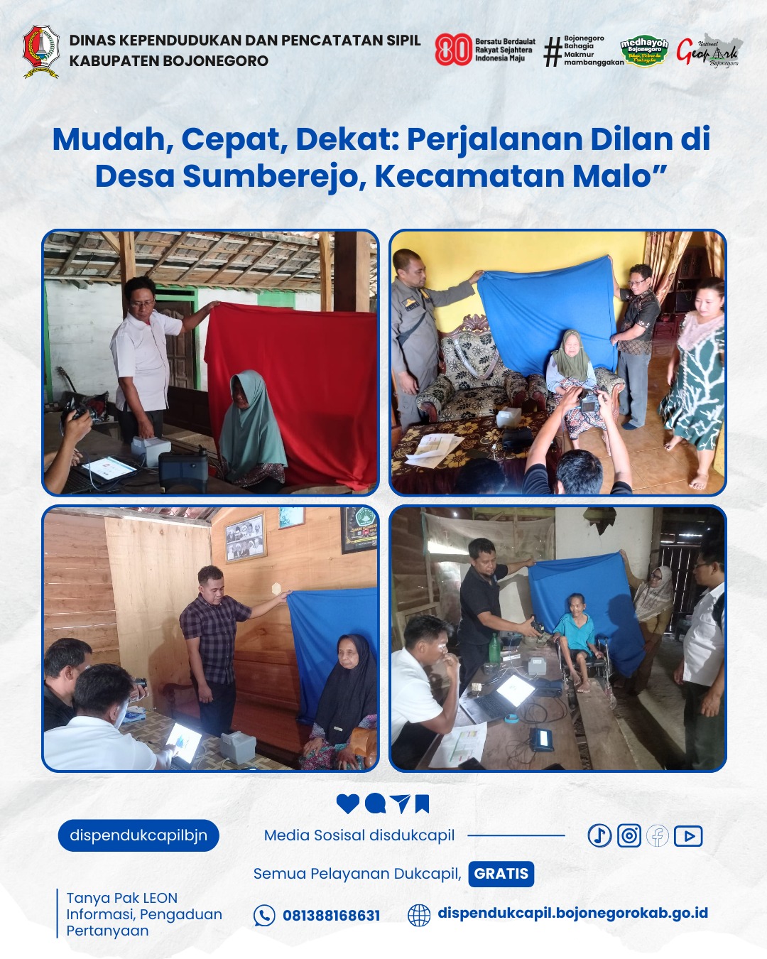Mudah, Cepat, Dekat: Pelayanan Adminduk Lansia dan Disabilitas di Sumberejo Kecamatan Malo”
