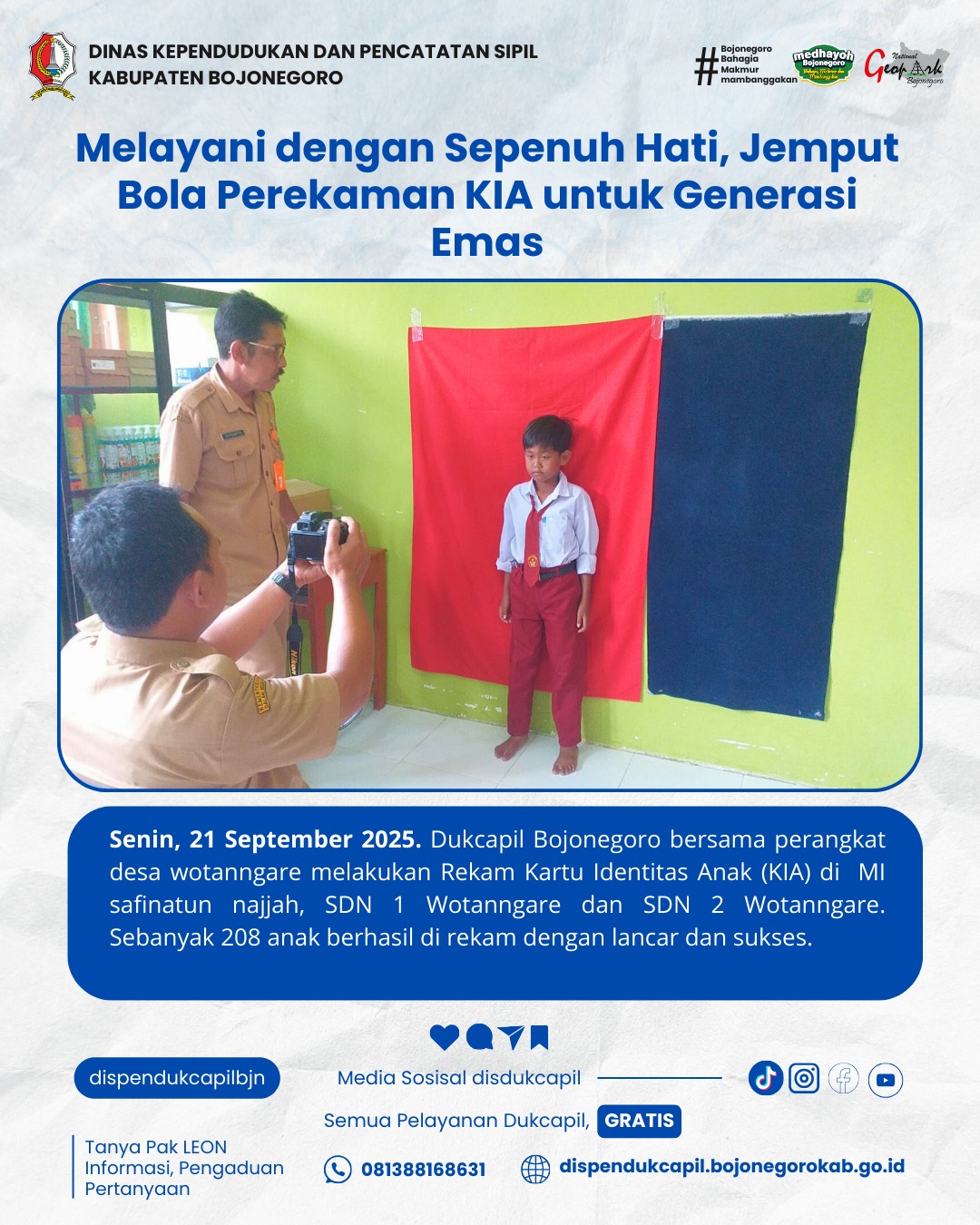 JemputWujudkan Layanan Adminduk Dekat dengan Masyarakat: Jemput Bola KIA si Wotanngare