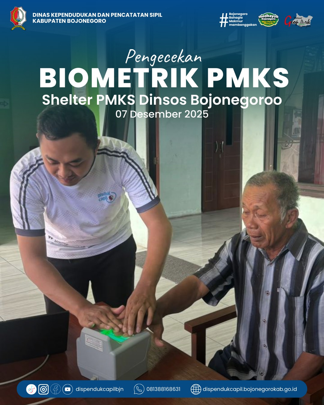 Kolaborasi Dukcapil–Dinsos: Biometrik Warga Terlantar Dicek untuk Pemenuhan Hak Identitas