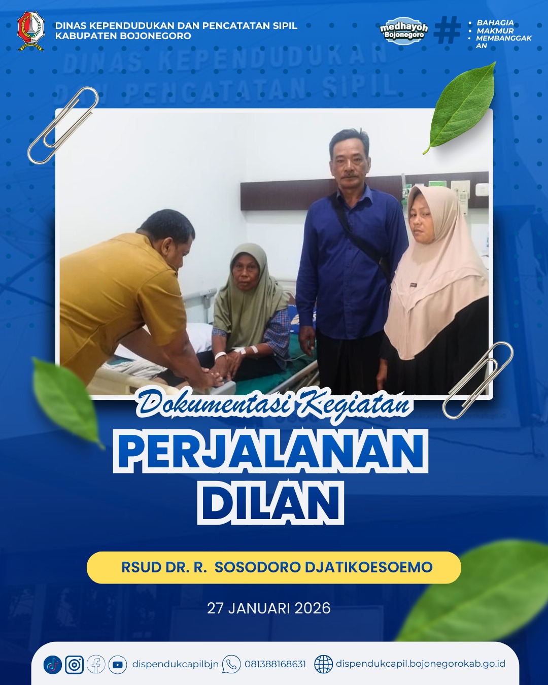 Jemput Bola Perekaman KTP-el Lansia di RSUD, Disdukcapil Pastikan Hak Identitas Warga Terpenuhi