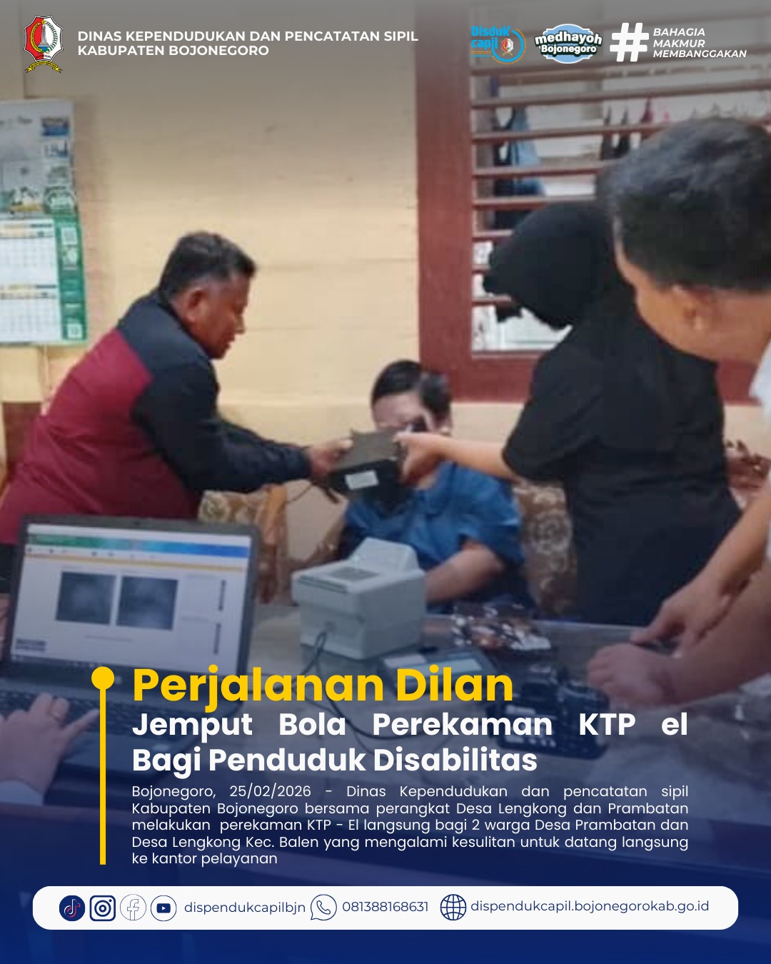 Perekaman Jemput Bola di Desa Prambatan dan Lengkong Kecamatan Balen