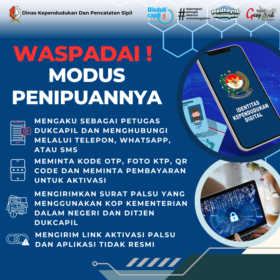 WASPADA MODUS PENIPUAN IDENTITAS KEPENDUDUKAN DIGITAL (IKD)