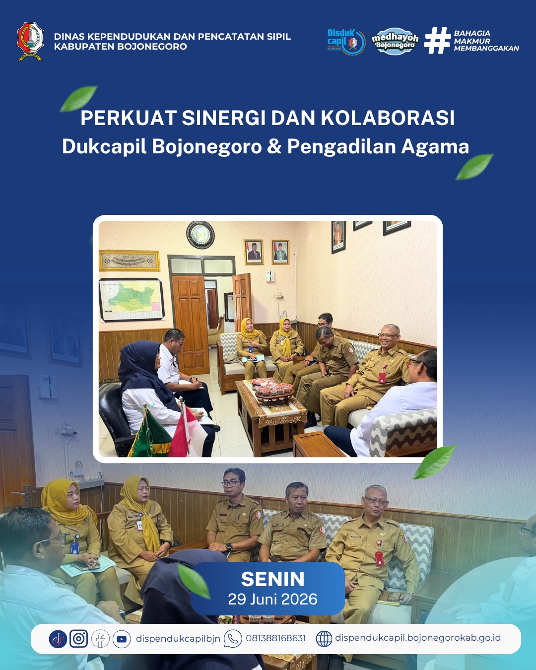 Perkuat Kolaborasi Lintas Instansi, Dukcapil Bojonegoro Optimalkan Layanan Hak Keperdataan Anak