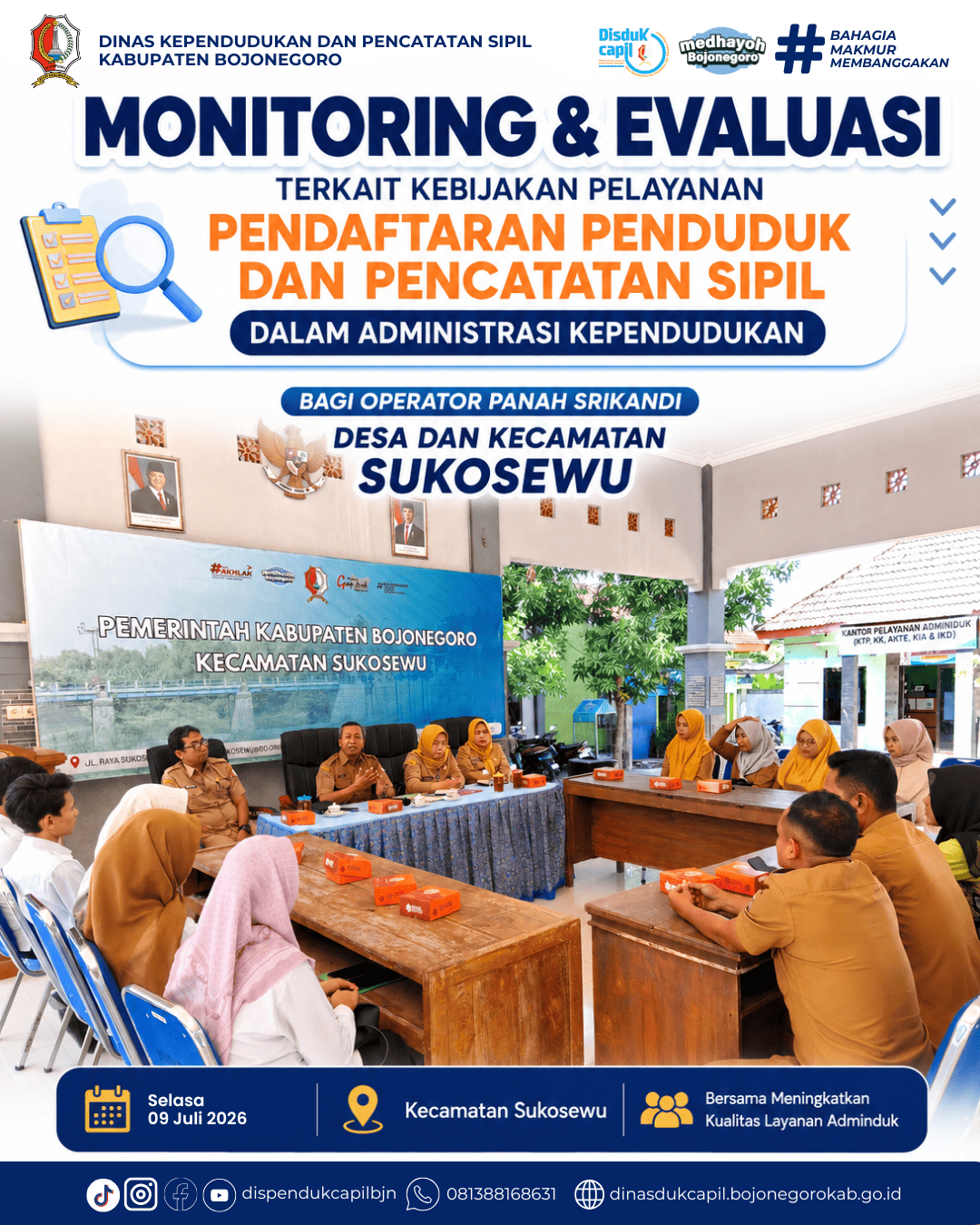 Monitoring dan Evaluasi Kebijakan Pelayanan Adminduk bagi Operator Panah Srikandi Kecamatan Sukosewu