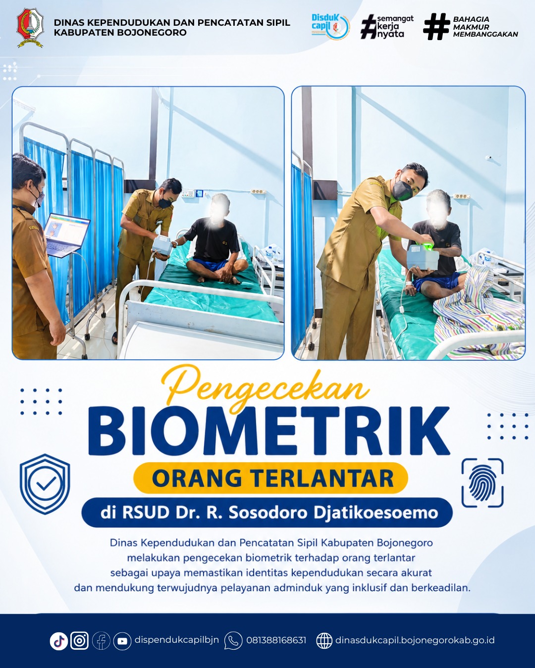 Pengecekan Biometrik di RSUD Sosodoro, Dukcapil Berhasil Temukan Identitas Orang Terlantar Asal Pasuruan