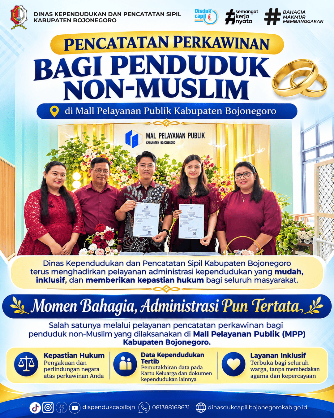 Pencatatan Perkawinan bagi Penduduk Non-Muslim Hadirkan Kepastian Hukum